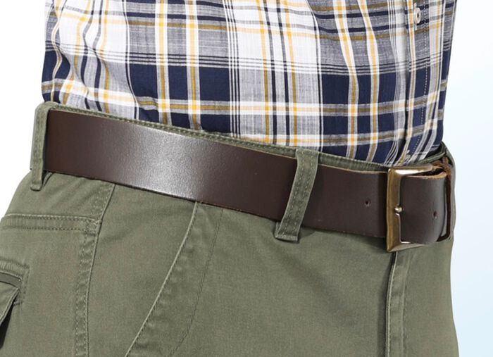 Eleganter Herren-G&uuml;rtel, 4 cm breit DUNKELBRAUN