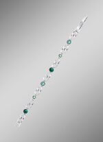 Armband mit gr&uuml;nen Kristallen 