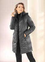 Kurzmantel mit 2-Wege-Rei&szlig;verschluss GRAFIT