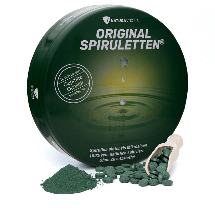 Spirulina Presslinge in Spirulettendose 