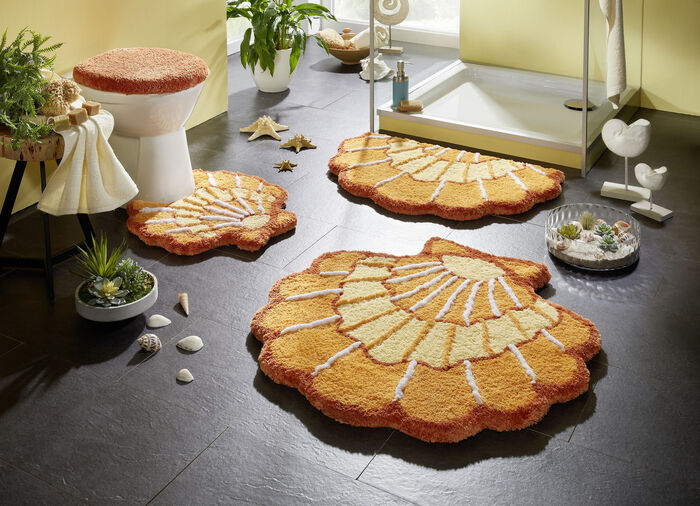 Barfußweiche Badgarnitur in Muschel-Optik 