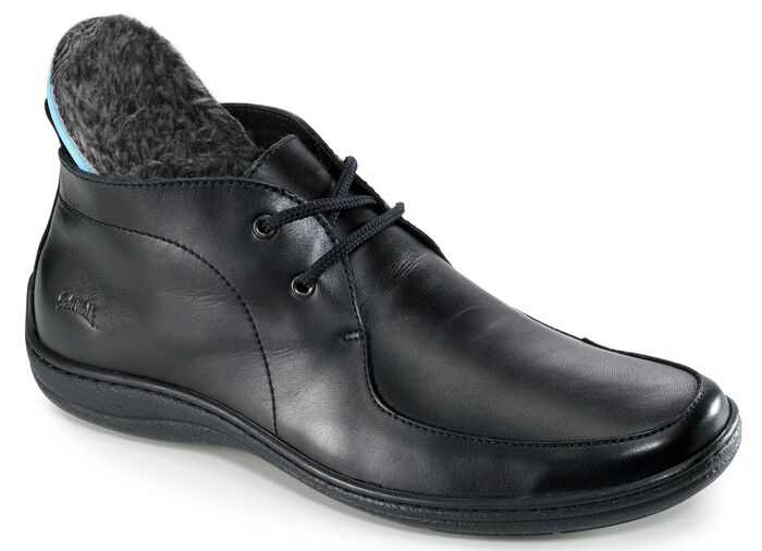 Schn&uuml;r-Bootie mit Wechselfu&szlig;bett SCHWARZ