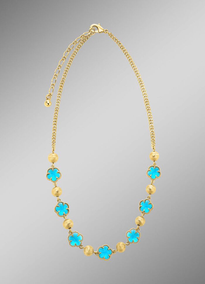 Schmuckset,  3-teilig, mit Kristallsteinen in T&uuml;rkis 