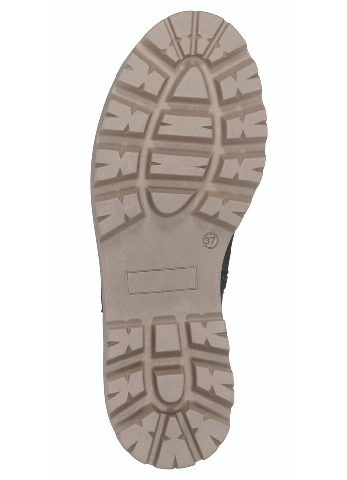 Trendige Stiefelette mit kuscheligem Lammfellfutter SCHWARZ