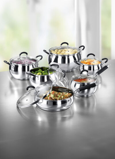 Edelstahl-Topfset zum Hammerpreis 