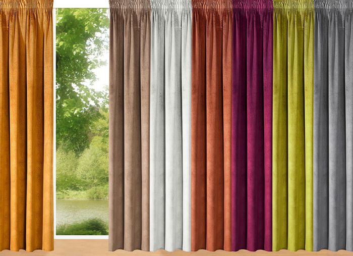 Energiespar-Verdunkelungsschals in Samtoptik BORDEAUX