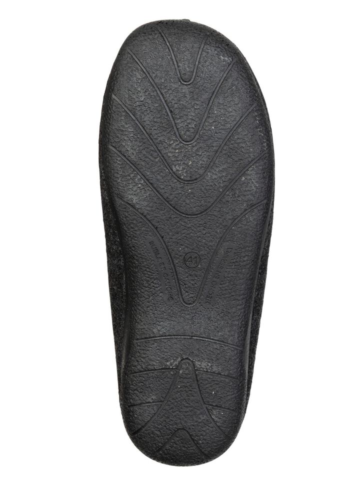 Klassische Herren-Hausschuhe, aus Wollfilz ANTHRAZIT