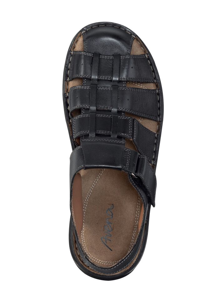 Sandale aus gefettetem, schattiertem Rindleder 