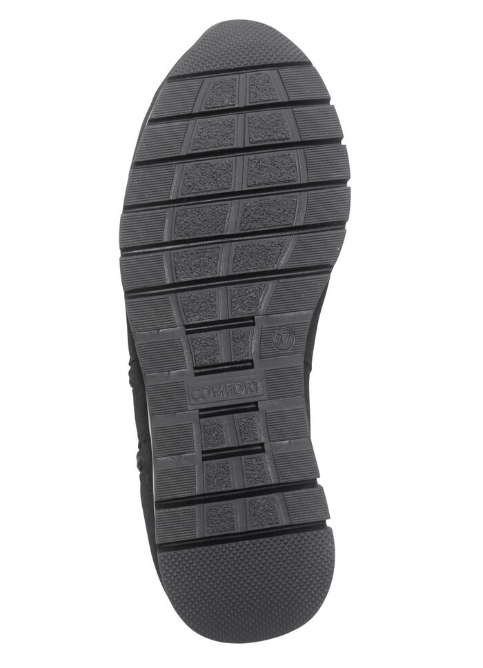 Bootie mit zwei Reißverschlüssen SCHWARZ