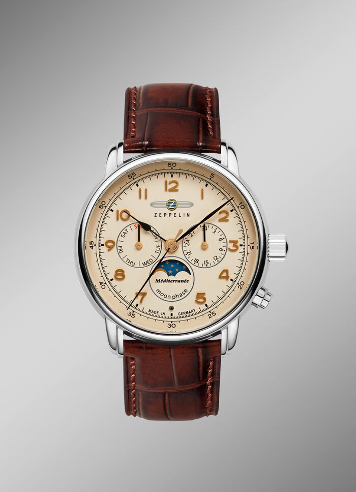 Zeppelin-Quartz-Partneruhren der Serie M&eacute;diterran&eacute;e 