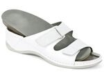 Mubb Pantolette mit Leder-Memory-Fußbett WEISS