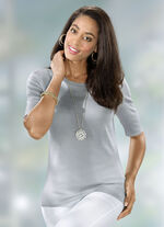 Strick-Twinset mit Mustermix GRAU