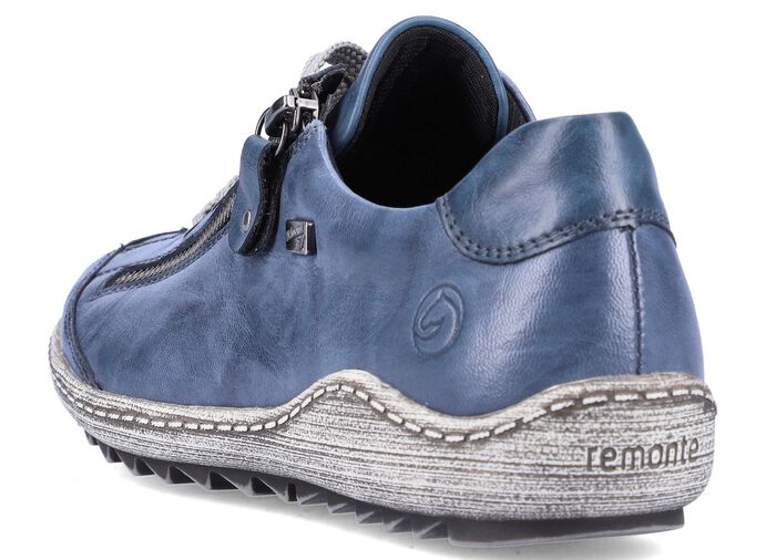 Remonte, bequeme Damen-Sneaker, Weite G, mit herausnehmbarem Fu&szlig;bett BLAU
