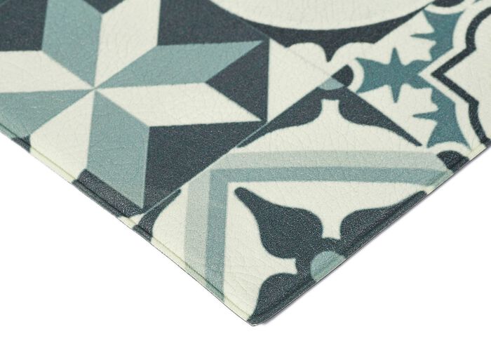 Strapazierf&auml;higer K&uuml;chenl&auml;ufer und -teppich im Fliesen-Design 