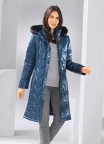 Mantel mit figurfreundlicher L&auml;ngssteppung 