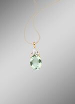 Anh&auml;nger mit echt gr&uuml;nem Amethyst 