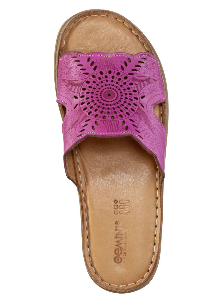 Gemini Pantolette aus Nappaleder mit Perforation PINK