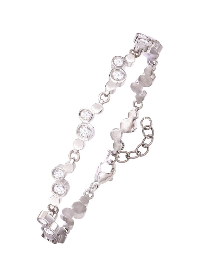 Armband aus Titan mit synth. Zirkonia 