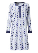 Zweierpack Nachthemden, Langarm mit Knopfleiste und Bündchen MARINE/TÜRKIS