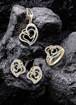 Herz-Anh&auml;nger mit 45 Diamanten 