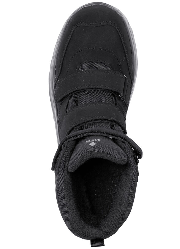 Stiefelette aus Nubuk- und Textilmaterial SCHWARZ