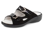Waldl&auml;ufer Pantolette mit Metallschmuck mit Glitzersteinchen 