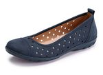 ELENA EDEN, sommerliche Damen-Ballerinas, Weite G, mit herausnehmbarem Fu&szlig;bett MARINE