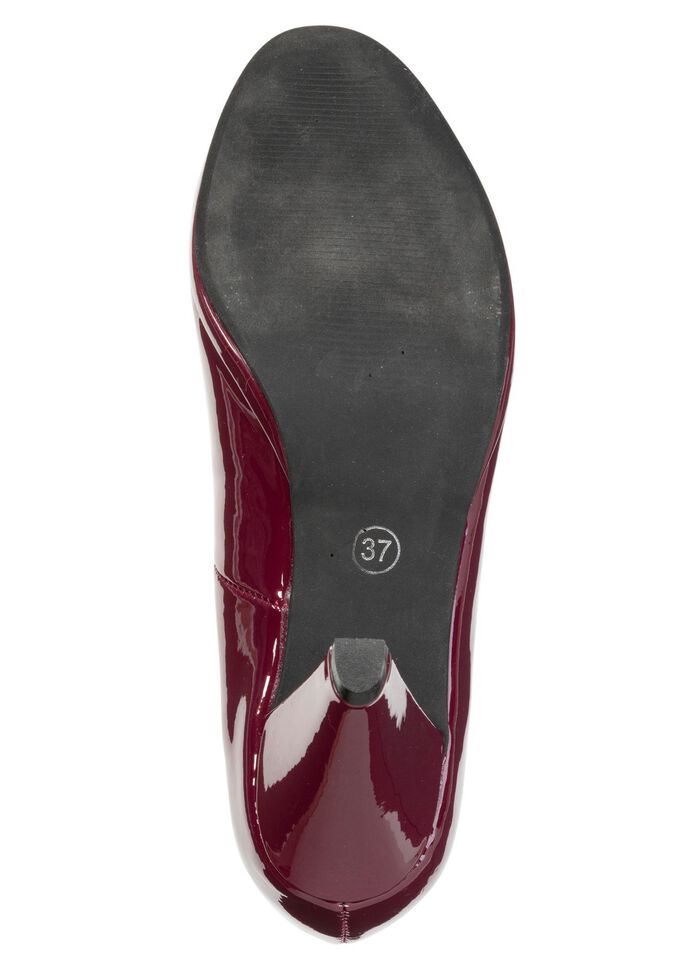 Andrea Conti, schicke Damen-Pumps, aus gl&auml;nzendem Lackmaterial BORDEAUX