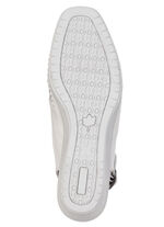 ELENA EDEN, schicke Damen-Sandalen, Weite G, mit Gummizug ECRU-SILBER