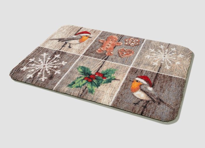 Fu&szlig;matte Patchwork mit rutschhemmender Latex-R&uuml;ckseite 