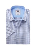 Kariertes "Milano Italy"-Hemd in 4 Farben HELLGRAU KARIERT