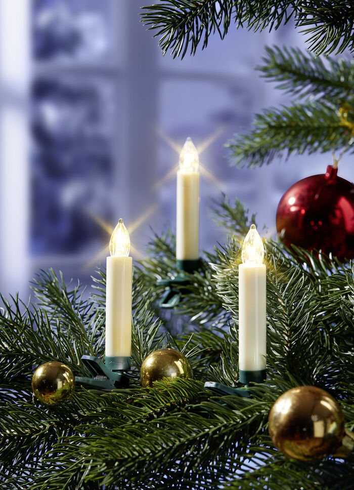 Kabellose Mini-Weihnachtsbaumkerzen, 10-tlg. 