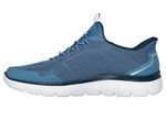 SKECHERS, sportliche Herren-Sneaker, mit geformter Slip-Ins Fersenplatte BLAU
