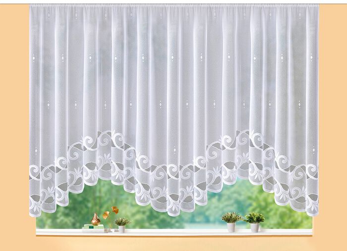 Leichter Bogen-Store mit Automatikfaltenband 