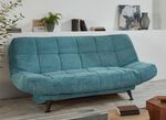 Schlafsofa mit Armteil- und R&uuml;ckenverstellung BLAU