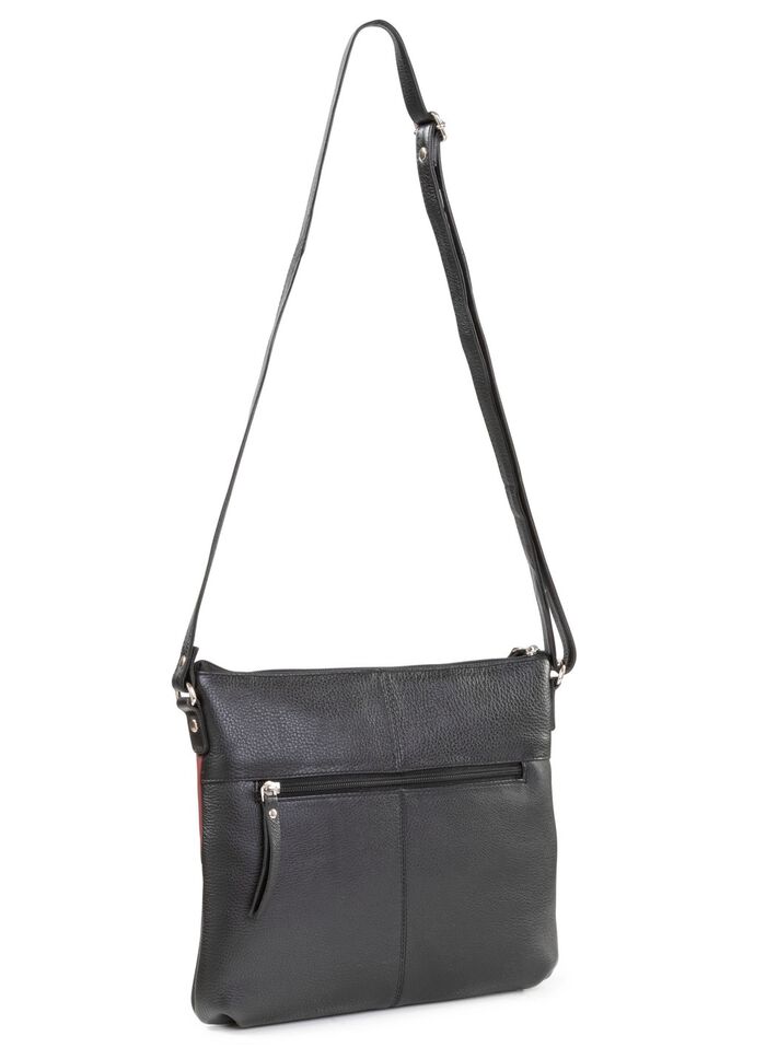 Laurina, Tasche, Damen, mit verstellbarem Umh&auml;ngeriemen SCHWARZ-BORDEAUX