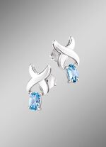 Schicke Ohrstecker mit Blautopas 