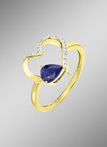 Zeitlose Romantik: Damenring mit echtem Safir 