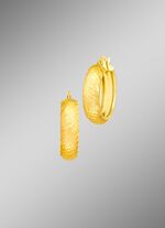 Satinierte Creolen mit Struktur 