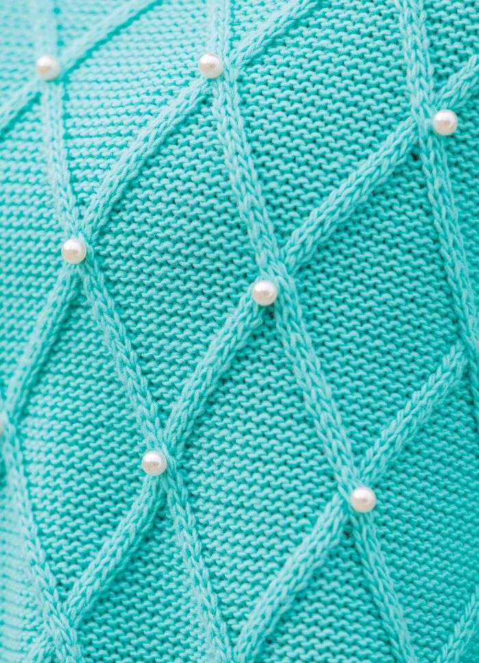 Pullover mit Perlenzier MINT
