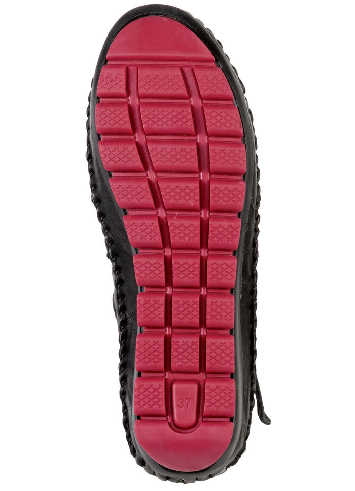 Gemini, sommerliche Damen-Boots, Weite G, mit herausnehmbarem Fußbett SCHWARZ-RUBINROT