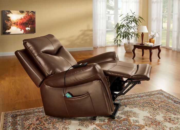 Bequemer Relaxsessel mit XXL-Sitzkomfort COGNAC