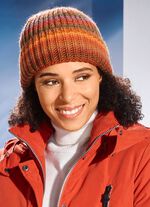 Grobstrick-M&uuml;tze in interessantem Dessin MULTICOLOR