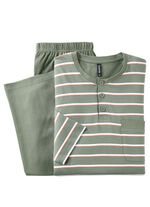 Zweierpack Schlafanz&uuml;ge mit Knopfleiste und offenen Abschl&uuml;ssen 