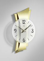 Hochwertige Wanduhr aus Messing mit geschwungener Rückwand 