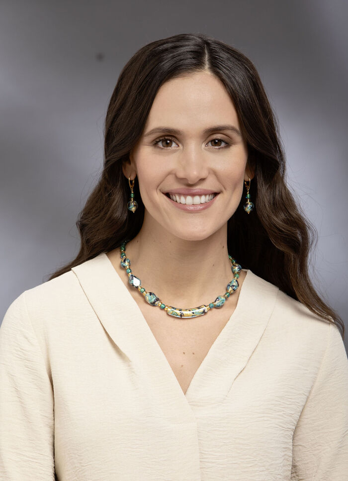 Halskette mit Muranoglas 