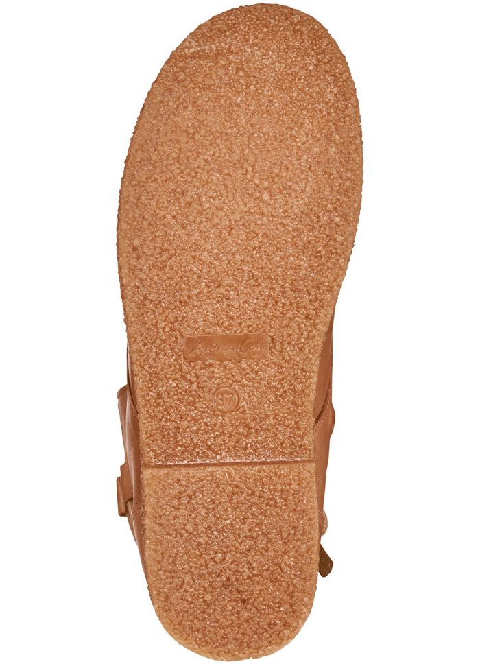 Andrea Conti Schnür-Stiefelette aus weichem Nappaleder COGNAC