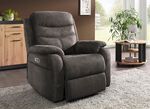 Elektrisch verstellbarer TV-Sessel mit Motor und Aufstehhilfe SCHWARZ-BRAUN