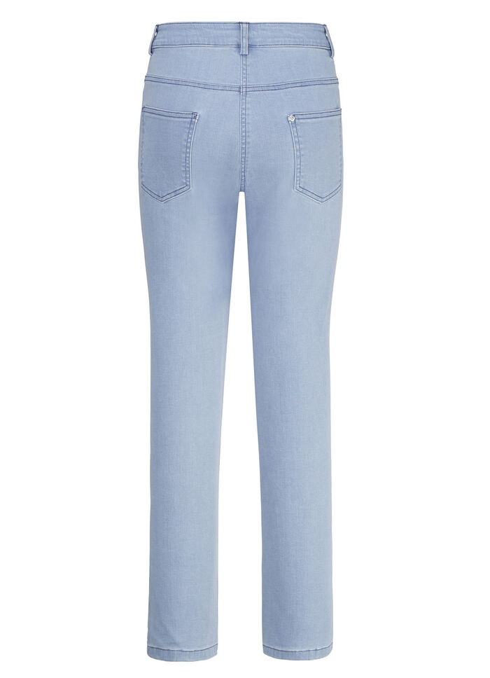 Jeans mit schöner Stickerei HELLBLAU