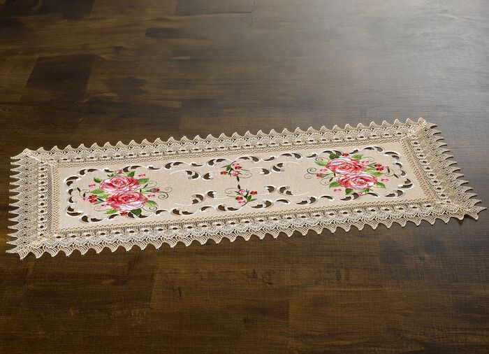 Raumdekoration mit entz&uuml;ckendem floralem Motiv ECRU